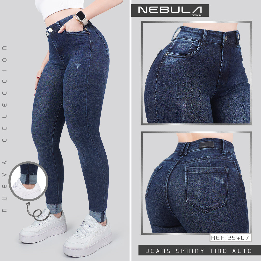 Jeans Skinny Tiro Alto 25407