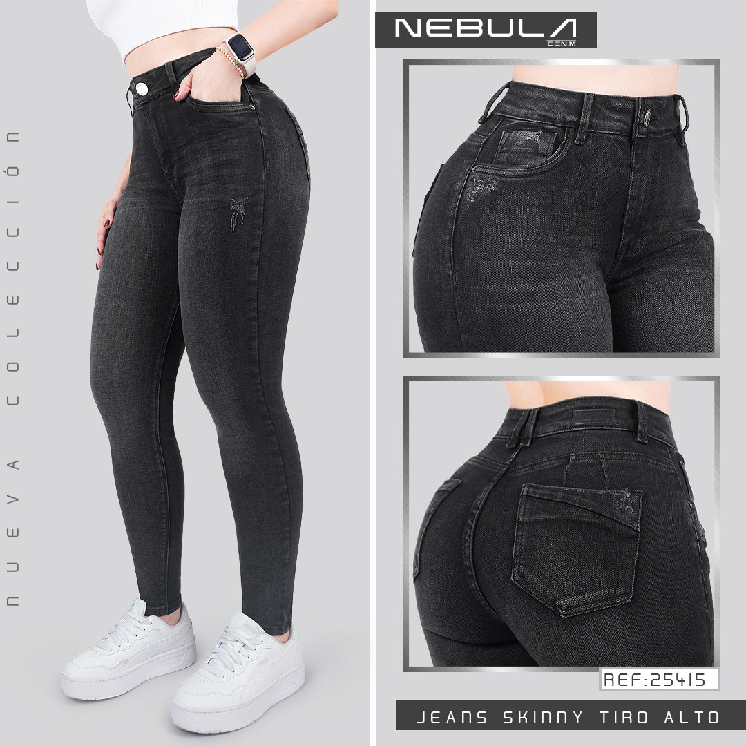 Jeans Skinny Tiro Alto 25415