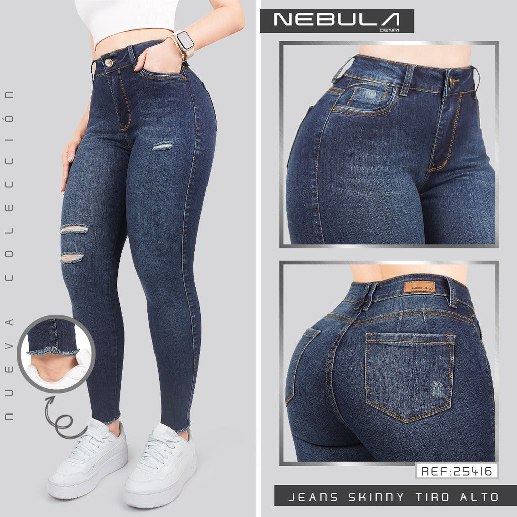Jeans Skinny Tiro Alto 25416
