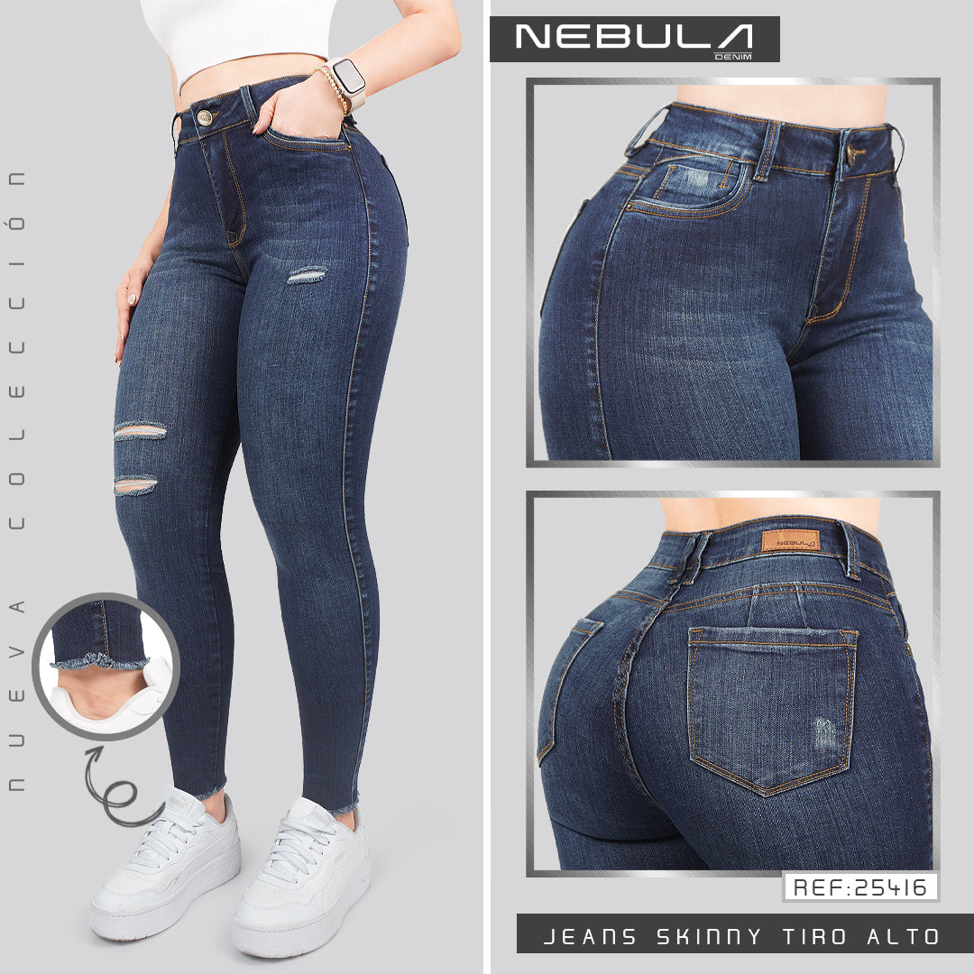 Jeans Skinny Tiro Alto 25416