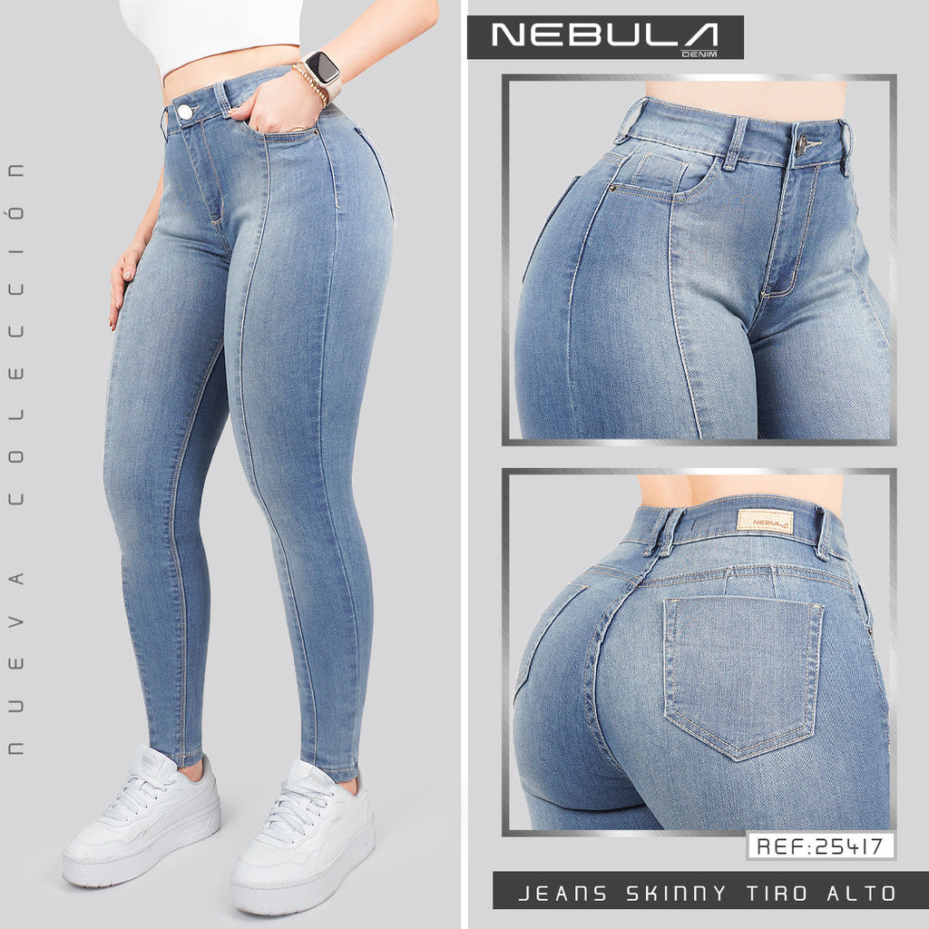 Jeans Skinny Tiro Alto 25417