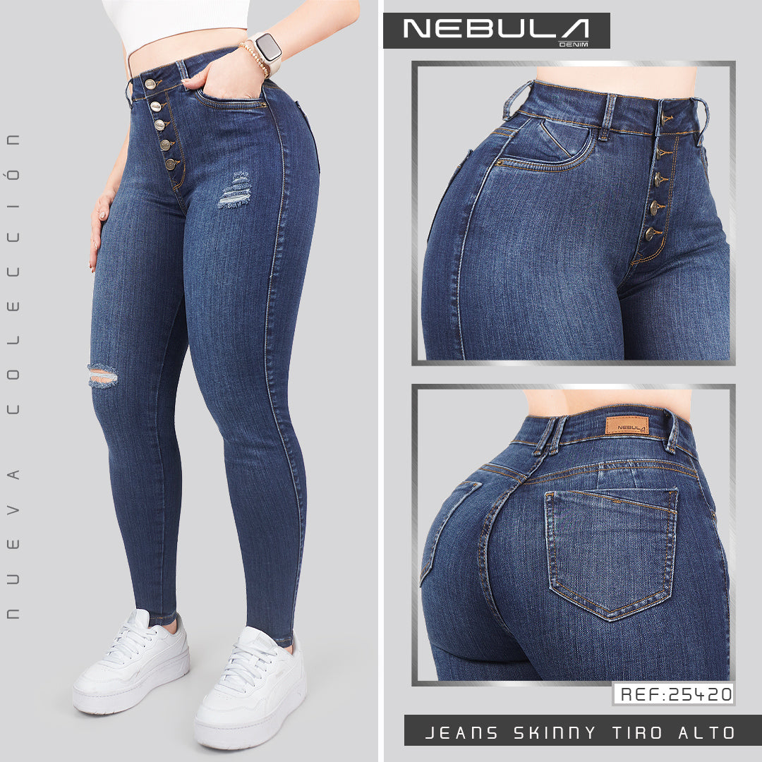 Jeans Skinny Tiro Alto 25420