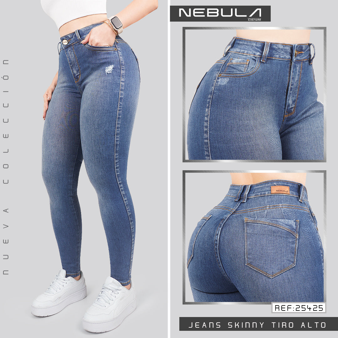 Jeans Skinny Tiro Alto 25425
