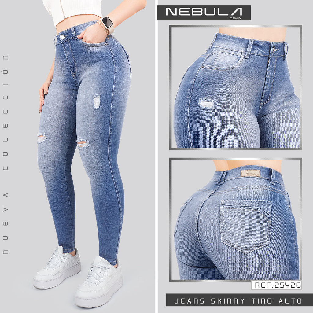 Jeans Skinny Tiro Alto 25426
