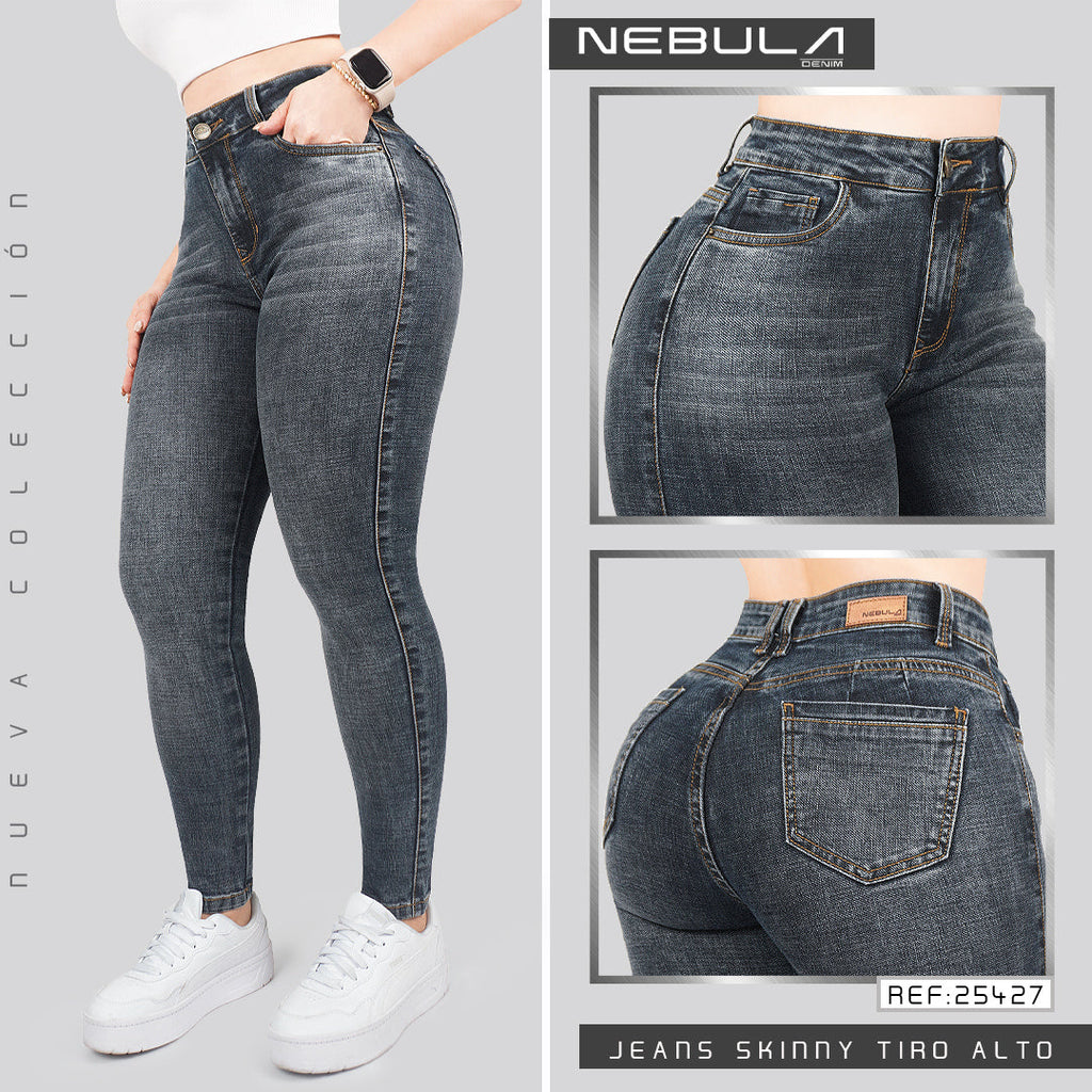 Jeans Skinny Tiro Alto 25427