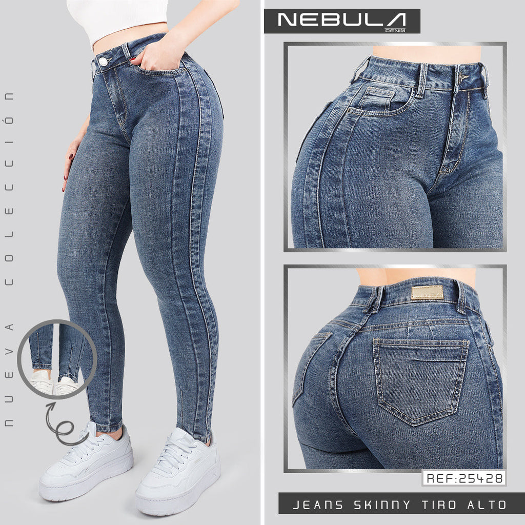 Jeans Skinny Tiro Alto 25428
