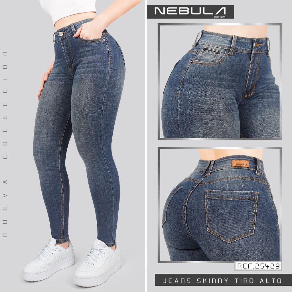 Jeans Skinny Tiro Alto 25429