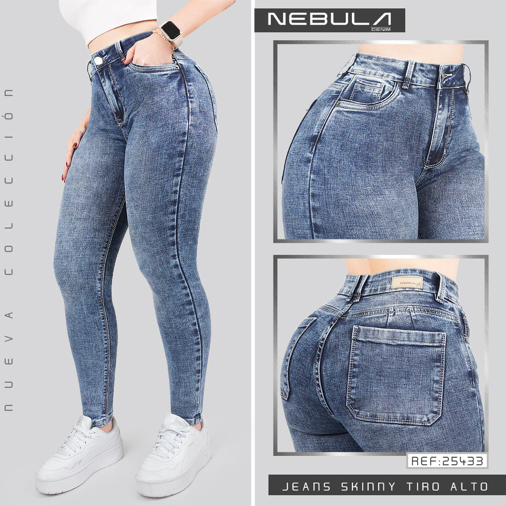 Jeans Skinny Tiro Alto 25433