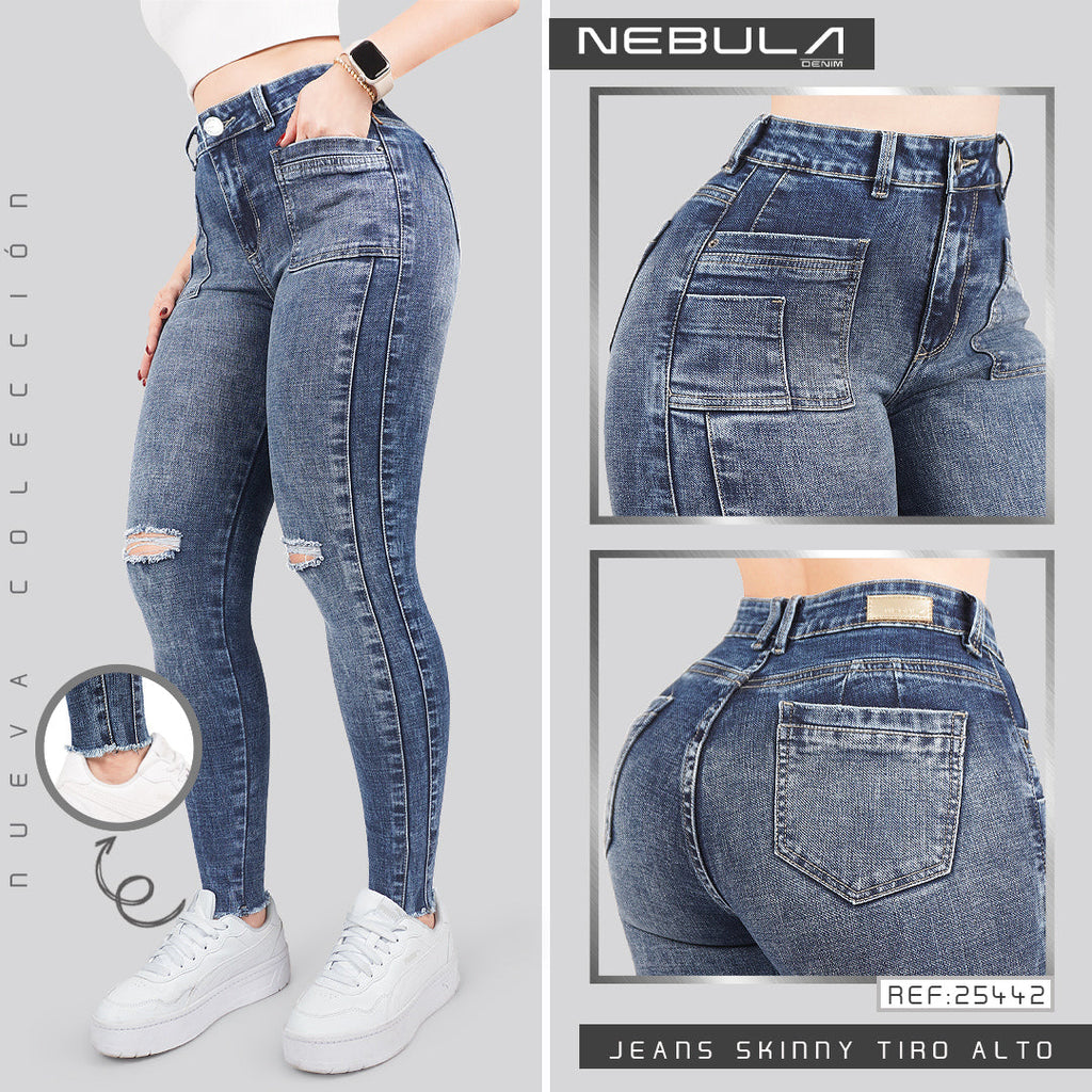Jeans Skinny Tiro Alto 25442