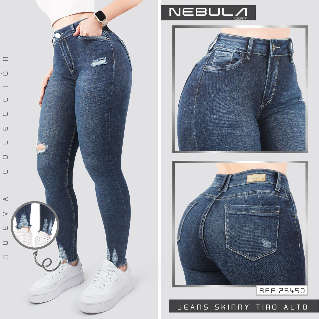 Jeans Skinny Tiro Alto 25450