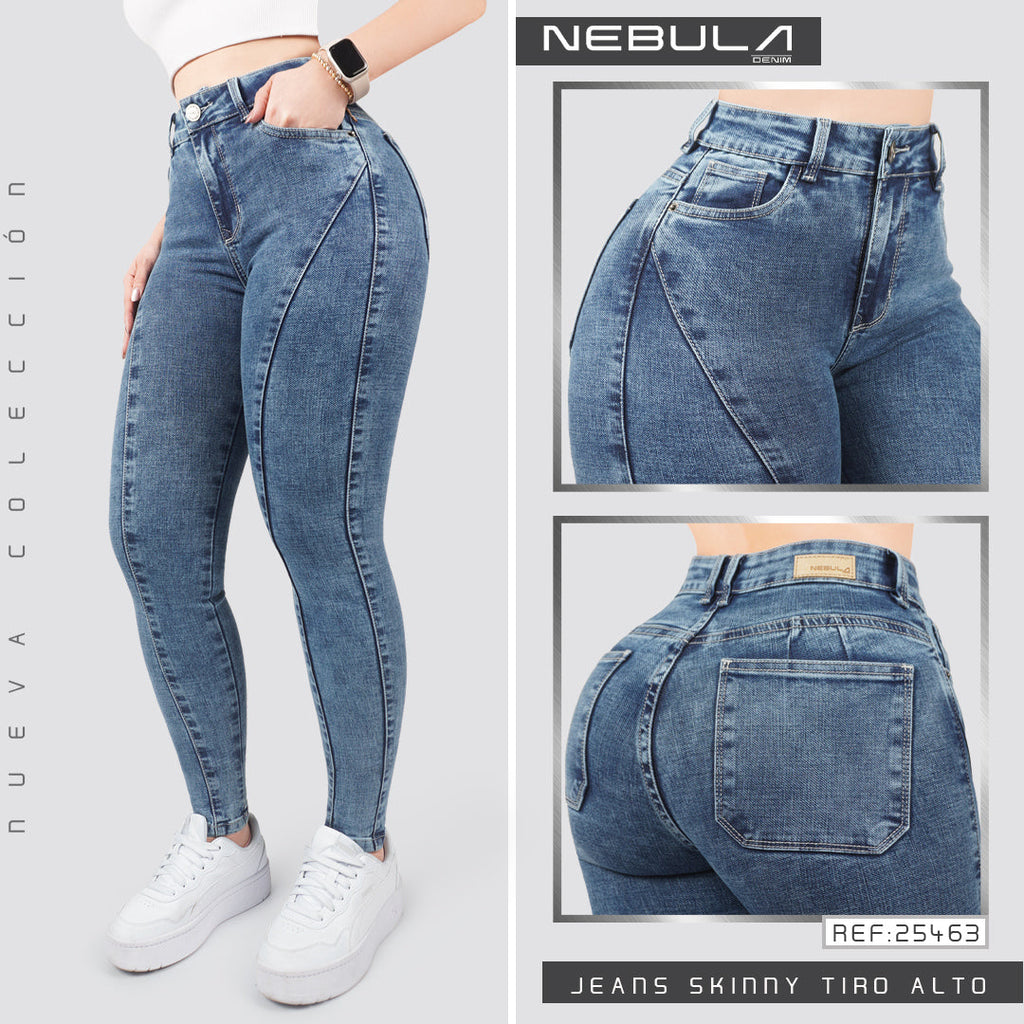 Jeans Skinny Tiro Alto 25463