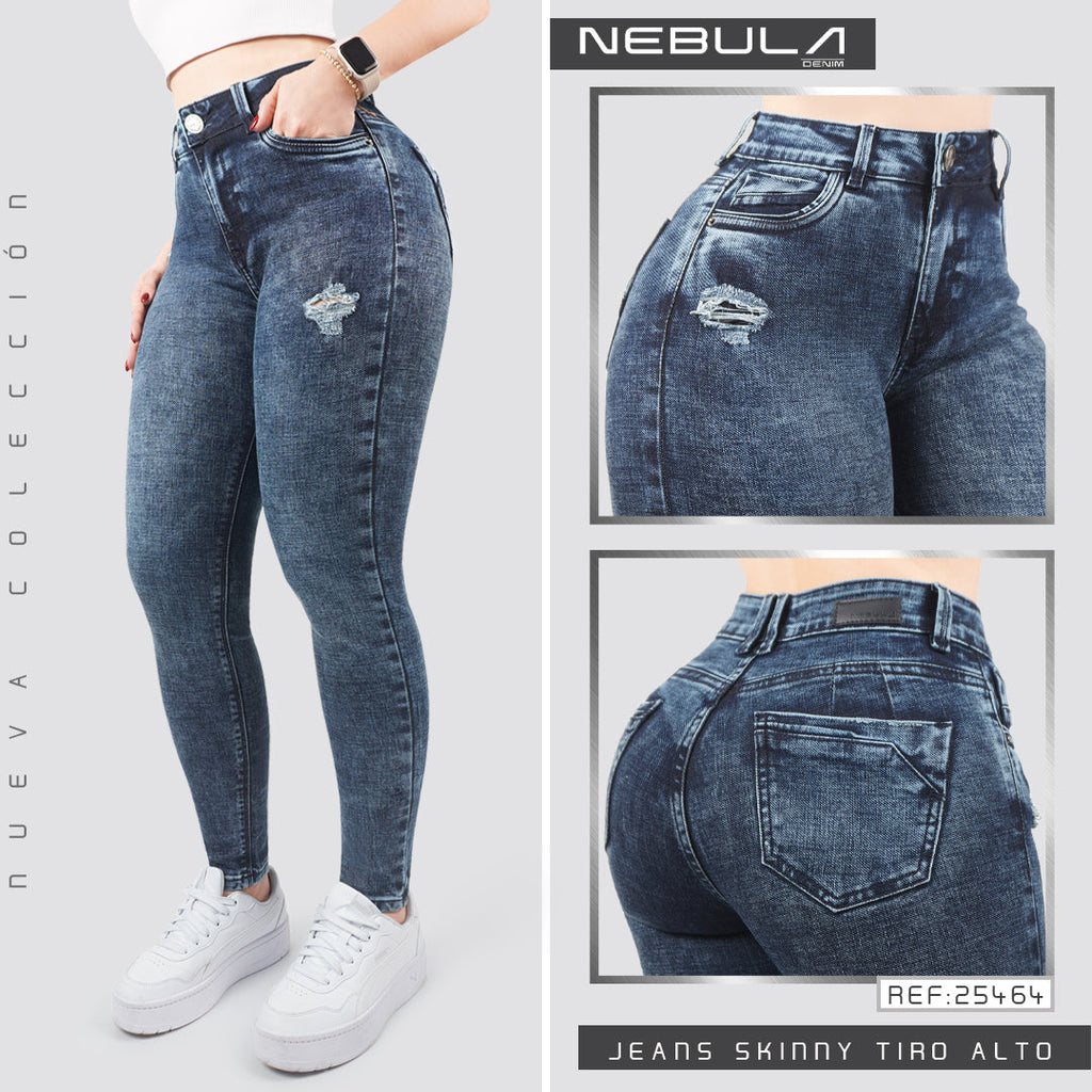 Jeans Skinny Tiro Alto 25464