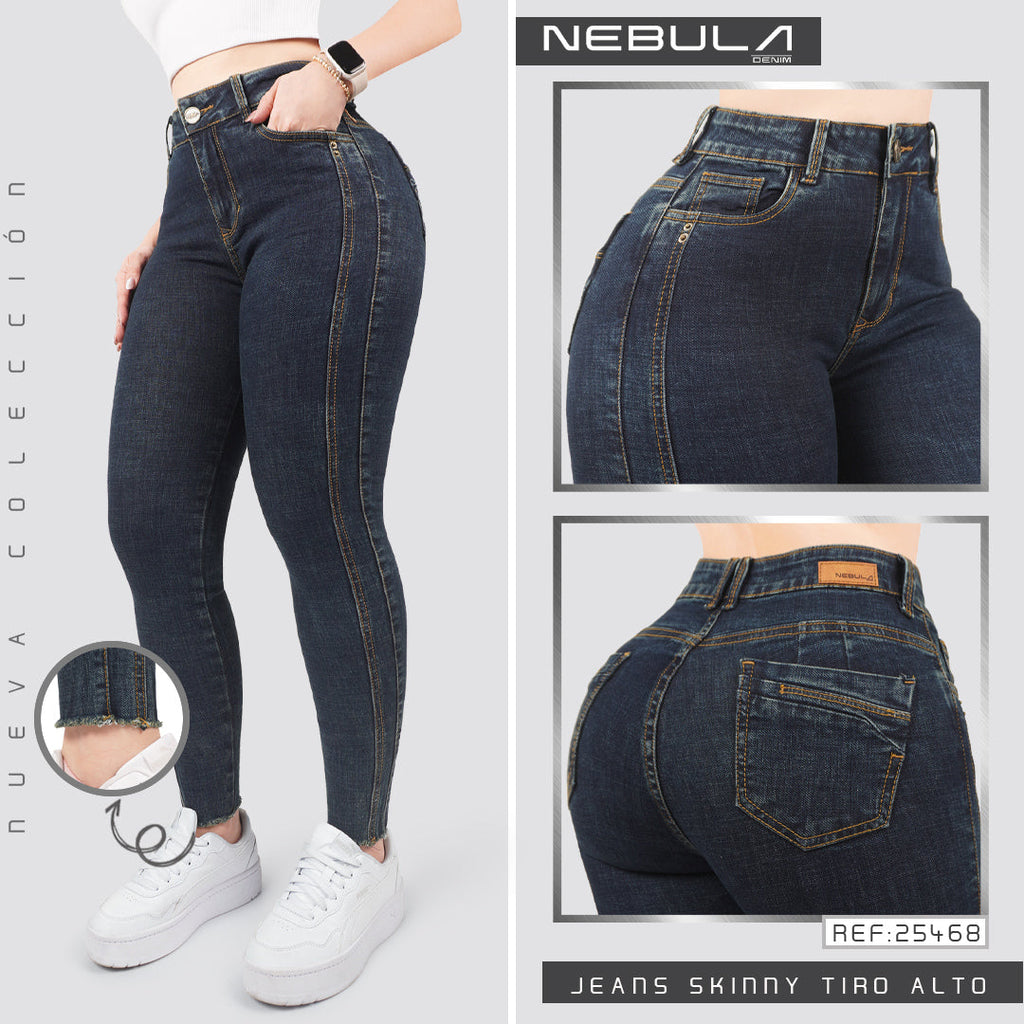 Jeans Skinny Tiro Alto 25468