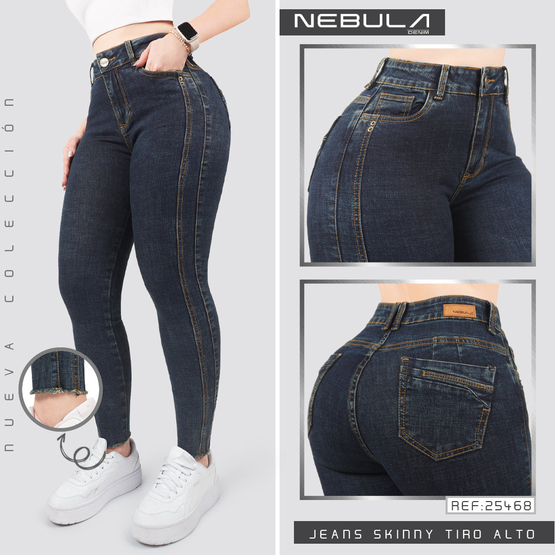 Jeans Skinny Tiro Alto 25468