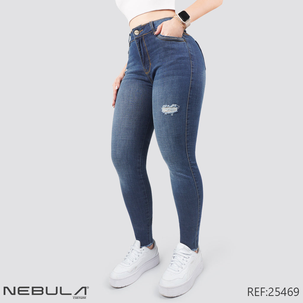 Jeans Skinny Tiro Alto 25469