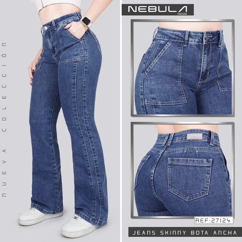 Jeans Skinny Bota Ancha 27124