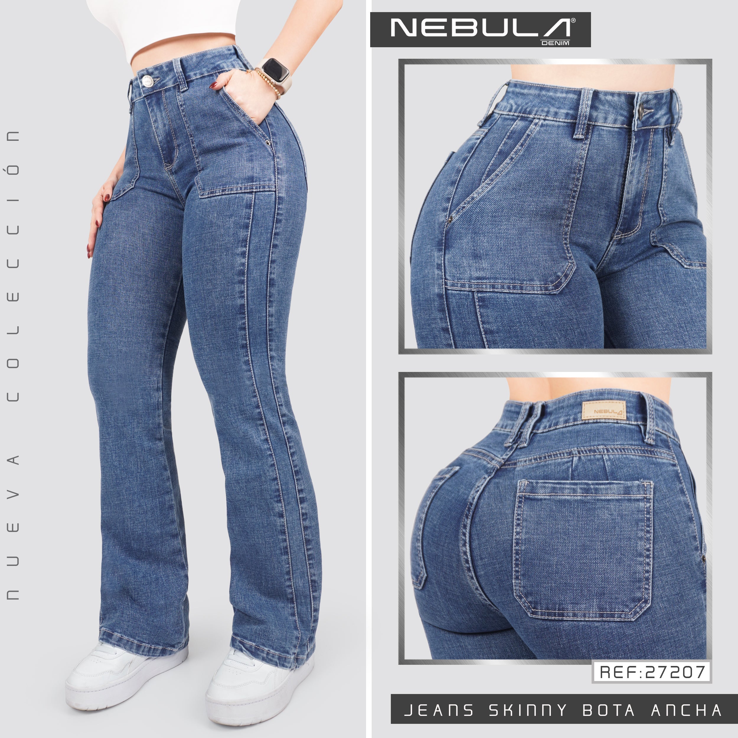 Jeans Skinny Bota Ancha 27207