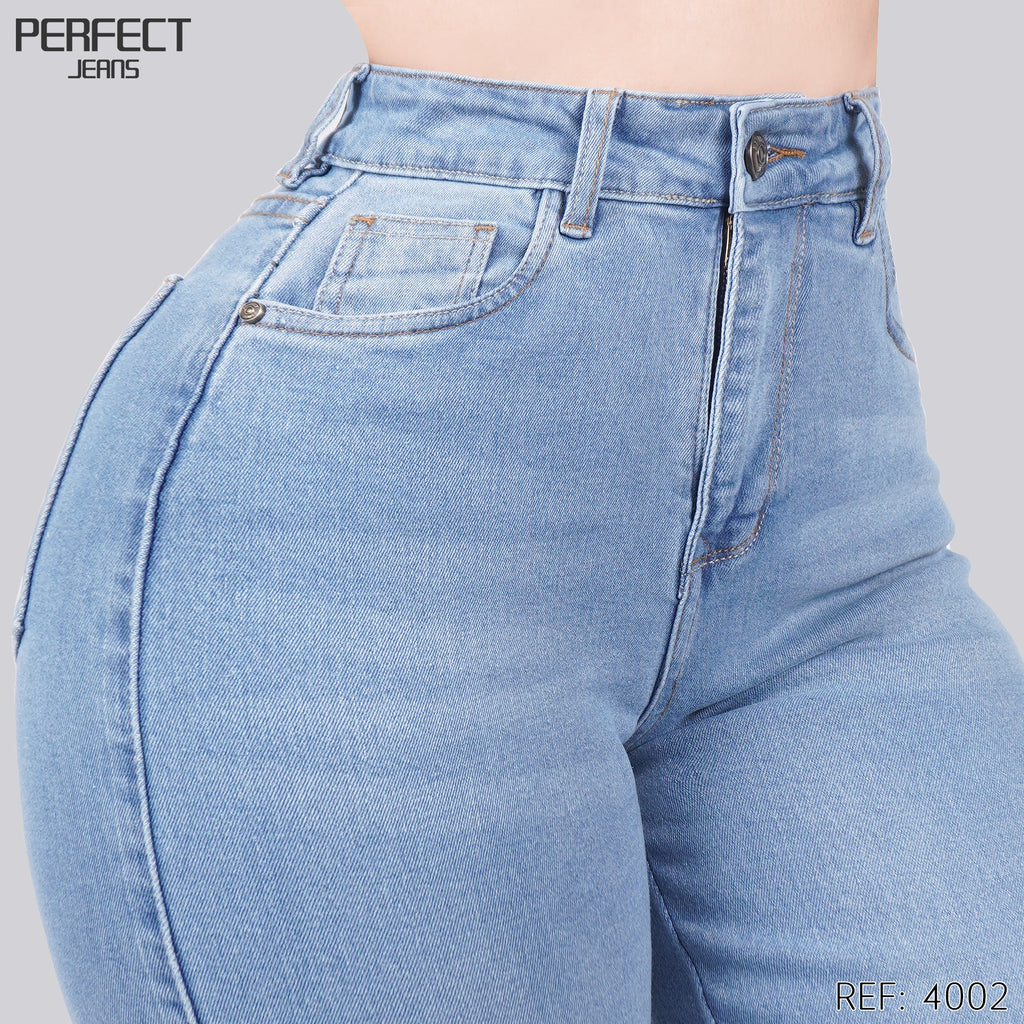 Jeans Bota Recta Tiro Alto 4002