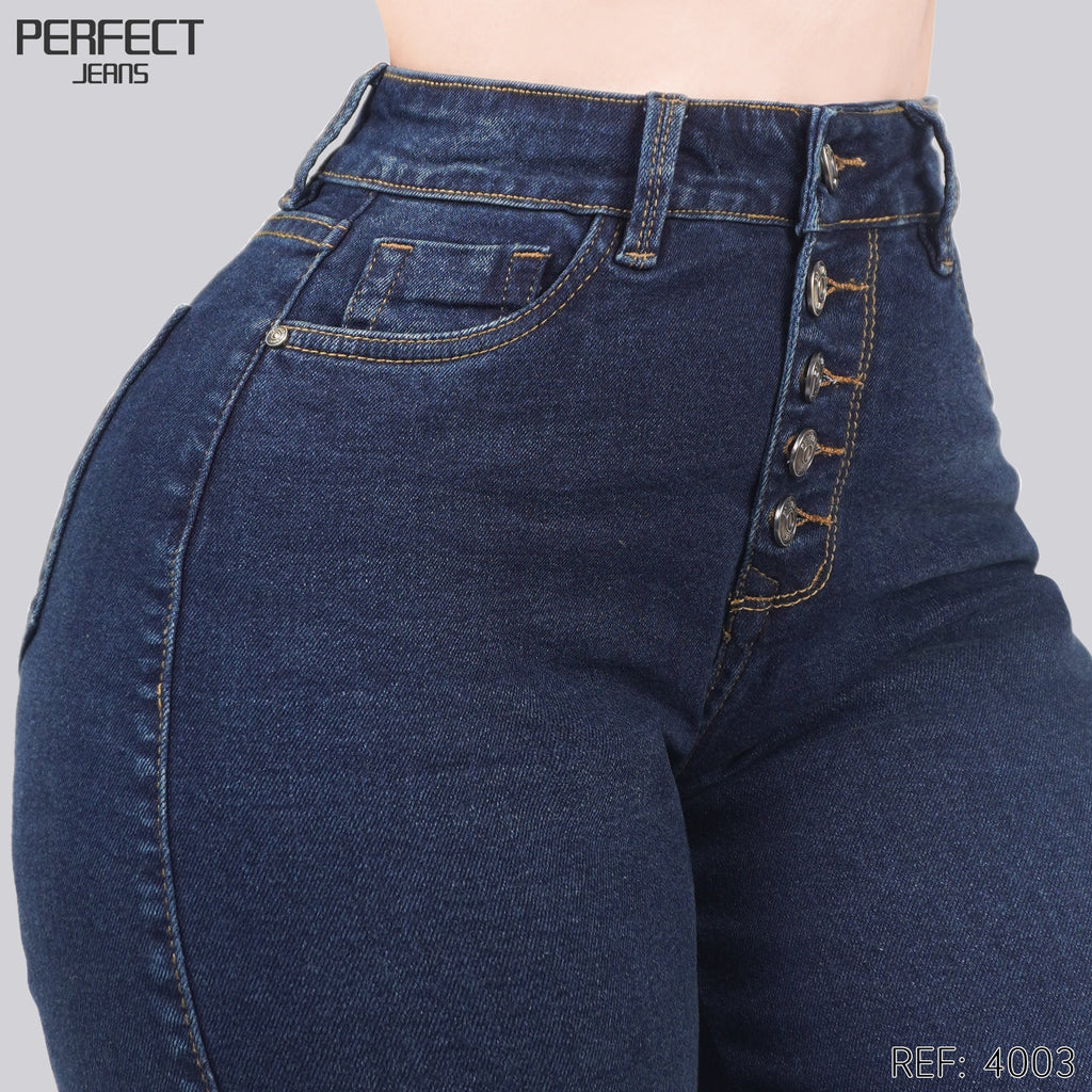 Jeans Mom Fit Tiro Alto 4003