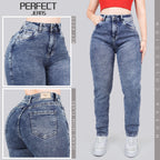 Jeans Mom Fit Tiro Alto 4005