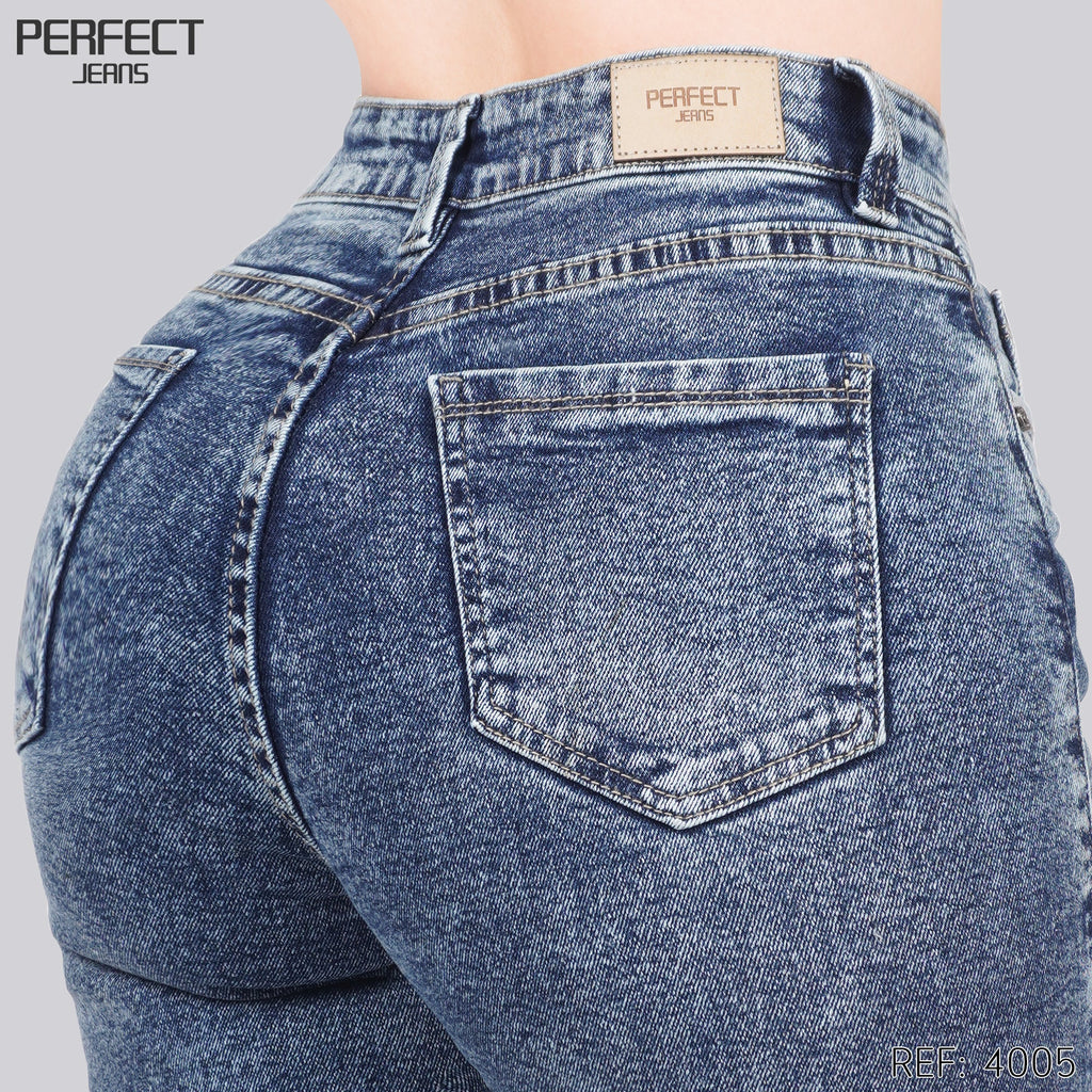 Jeans Mom Fit Tiro Alto 4005