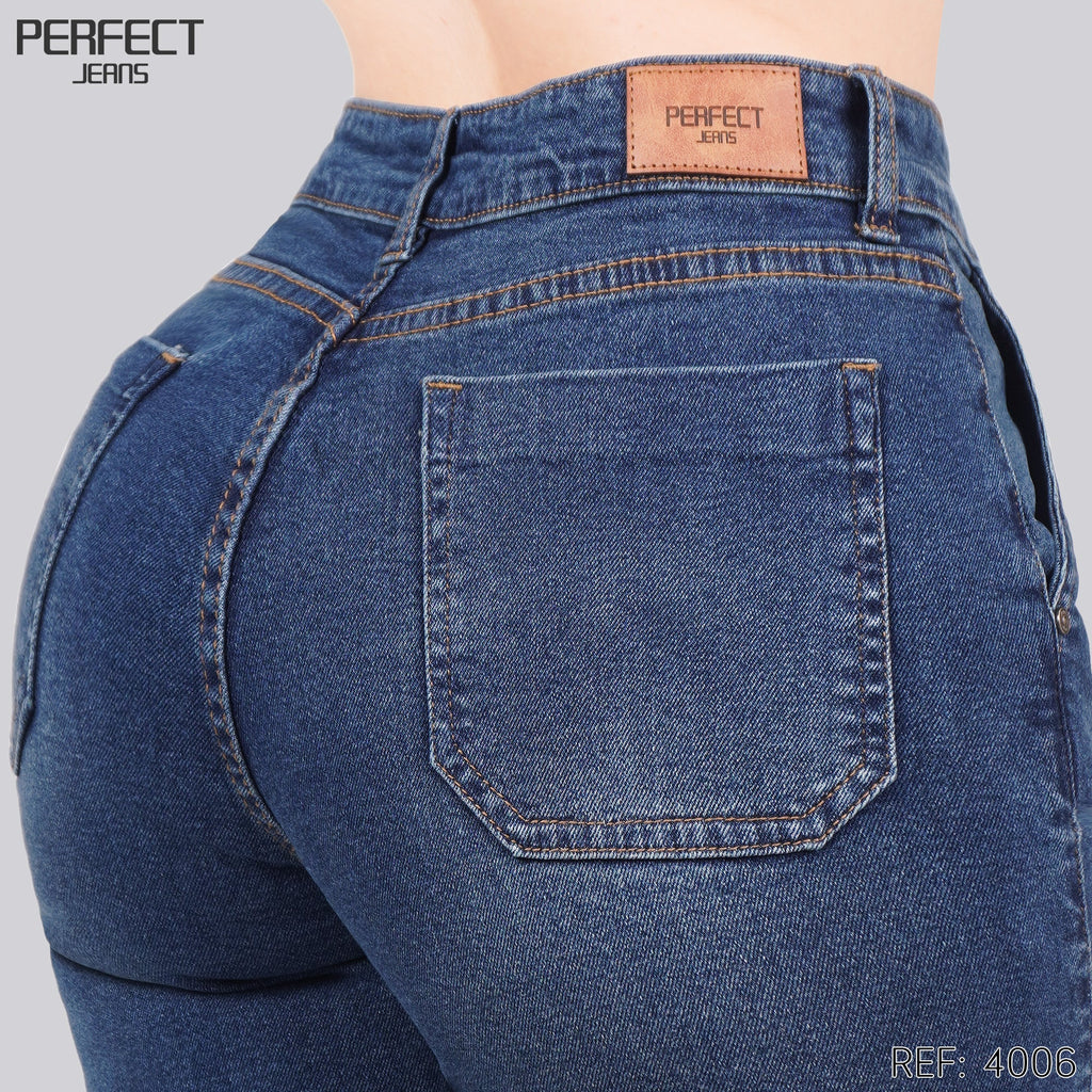 Jeans Mom Fit Tiro Alto 4006