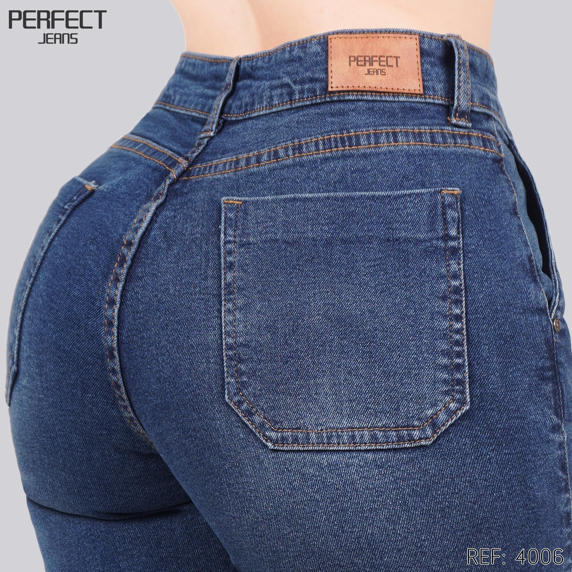 Jeans Mom Fit Tiro Alto 4006