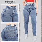 Jeans Mom Fit Tiro Alto 4008