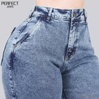 Jeans Mom Fit Tiro Alto 4008