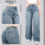 Jeans Wide Leg Rígido Tiro Alto 4012