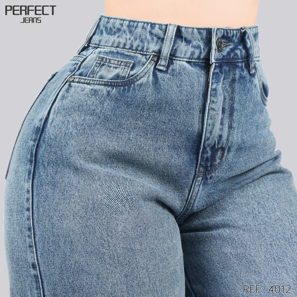 Jeans Wide Leg Rígido Tiro Alto 4012