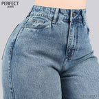 Jeans Wide Leg Rígido Tiro Alto 4012