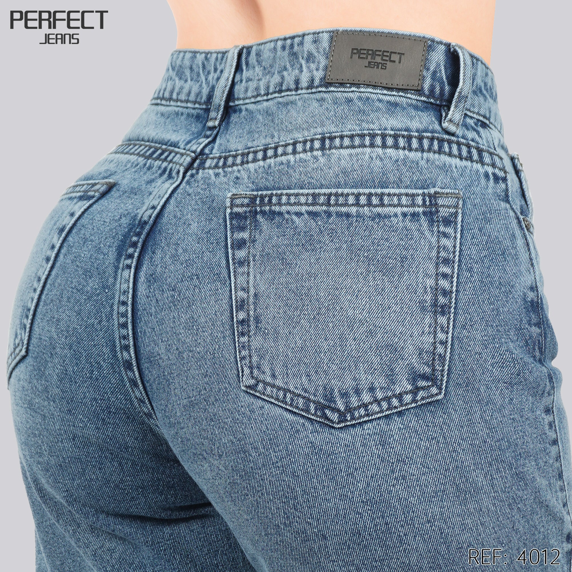 Jeans Wide Leg Rígido Tiro Alto 4012