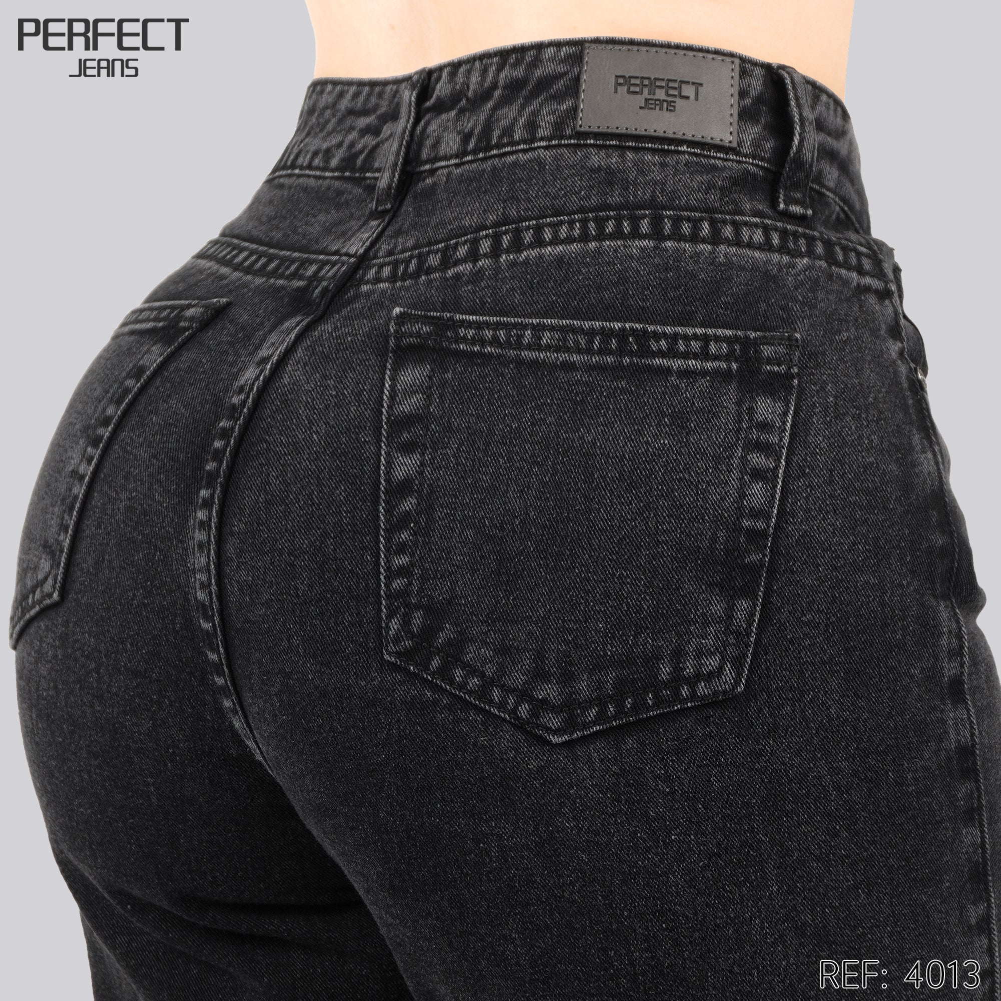 Jeans Wide Leg Rígido Tiro Alto 4013