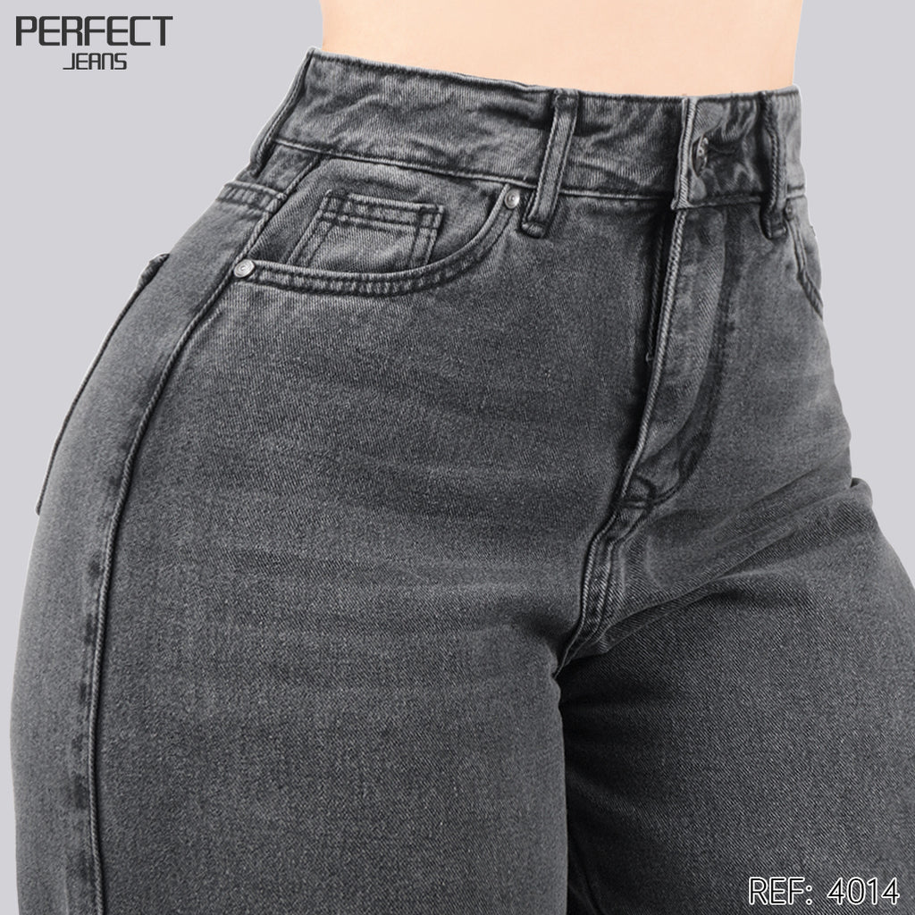 Jeans Wide Leg Rígido Tiro Alto 4014