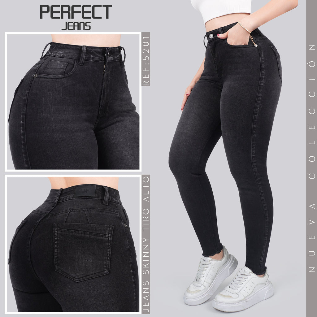 Jeans Skinny Tiro Alto 5201
