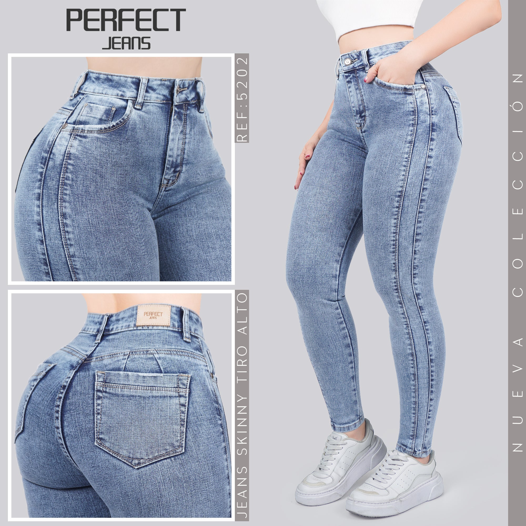 Jeans Skinny Tiro Alto 5202