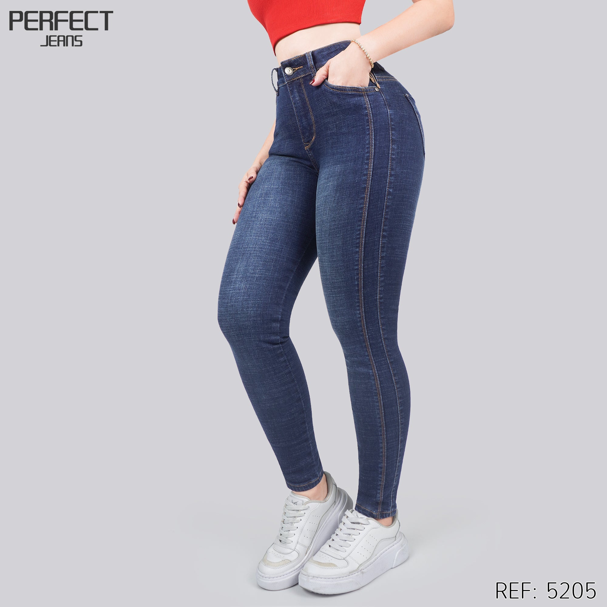 Jeans Skinny Tiro Alto 5205