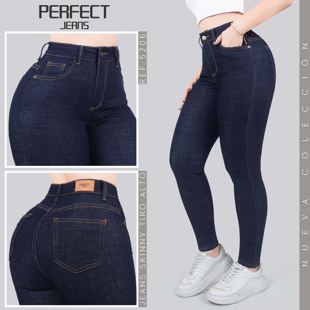 Jeans Skinny Tiro Alto 5206