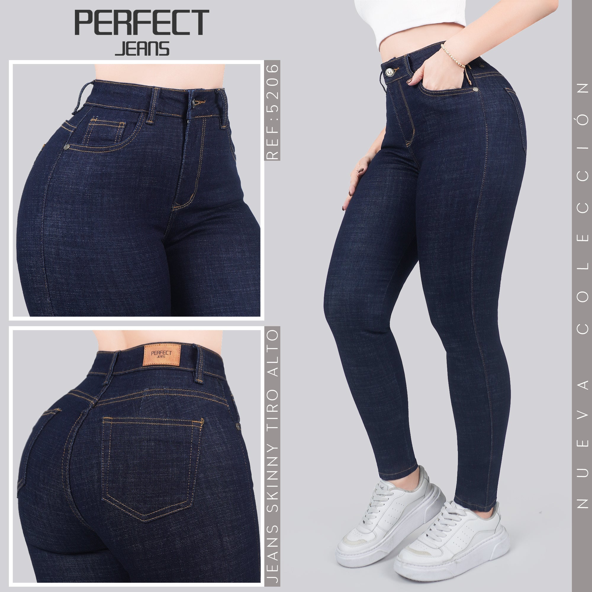 Jeans Skinny Tiro Alto 5206