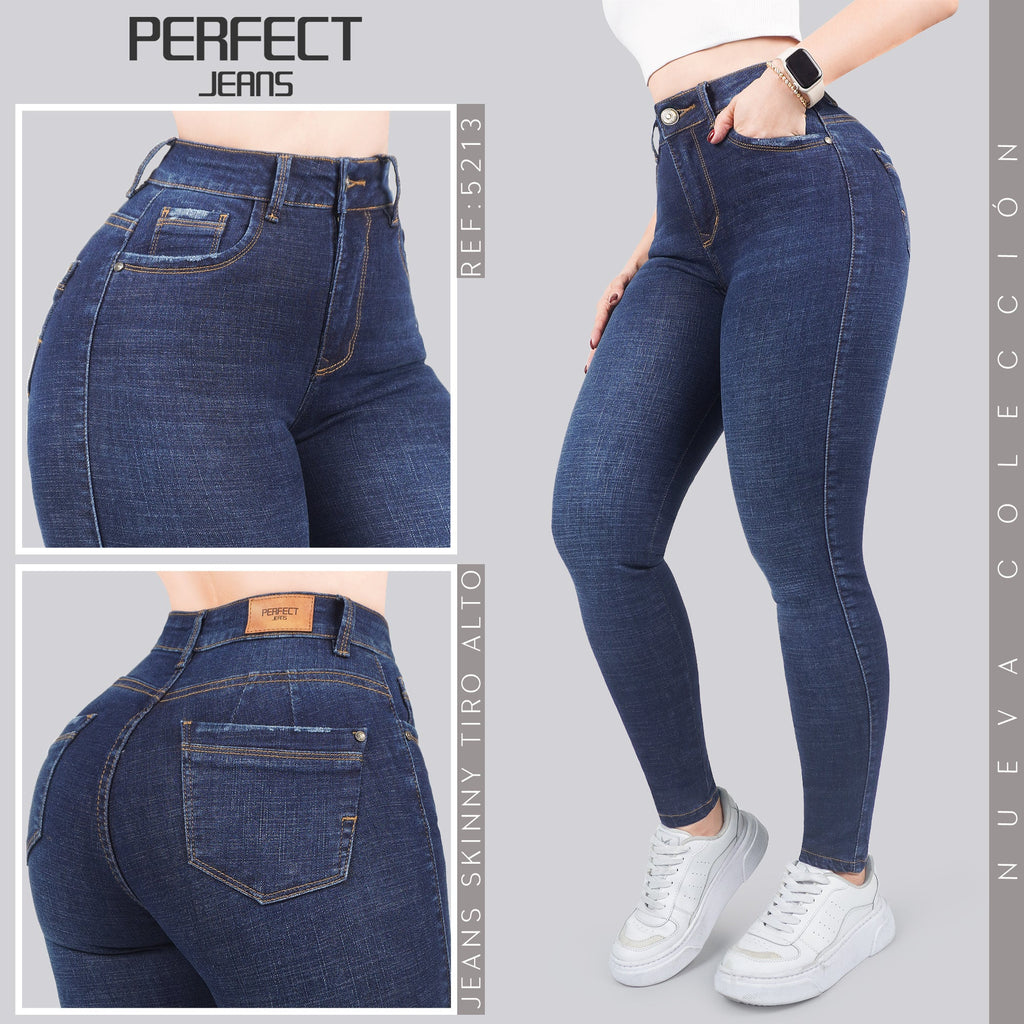 Jeans Skinny Tiro Alto 5213