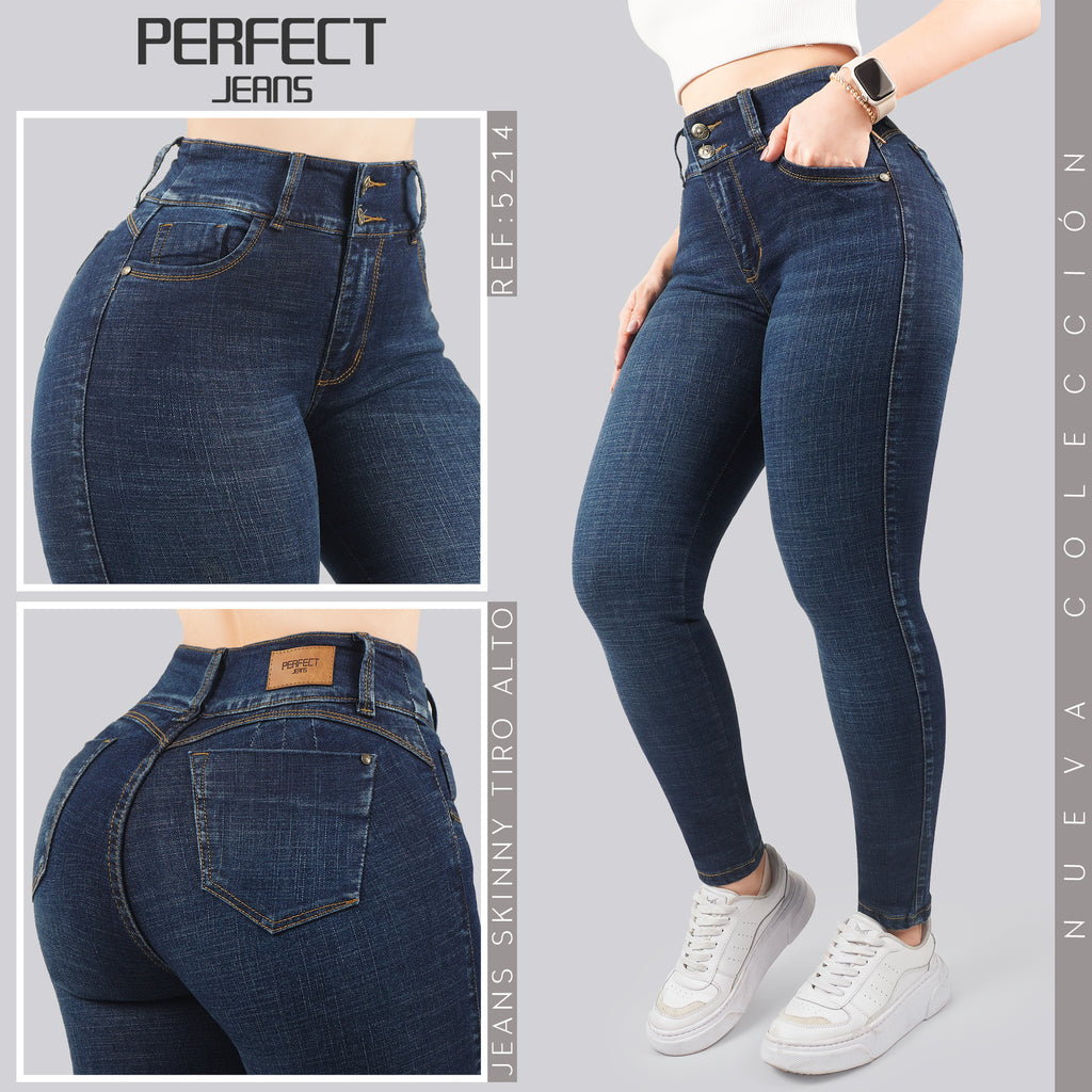 Jeans Skinny Tiro Alto 5214