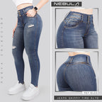 Jeans Skinny 3 botones Tiro Alto 6400