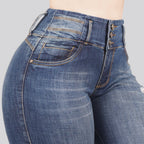 Jeans Skinny 3 botones Tiro Alto 6400