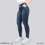 Jeans Skinny 3 botones Tiro Alto 6402