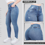 Jeans Skinny 3 botones Tiro Alto 6404