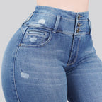 Jeans Skinny 3 botones Tiro Alto 6404