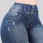 Jeans Skinny 3 botones Tiro Alto 6405