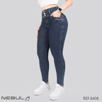 Jeans Skinny 3 botones Tiro Alto 6406