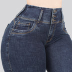 Jeans Skinny 3 botones Tiro Alto 6406